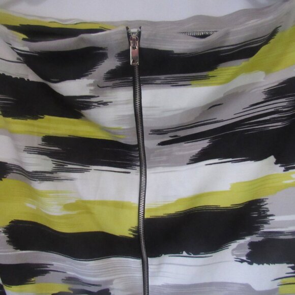 Jules & Leopold Full Back Zip, Black, Yellow and White Skirt, Size L E225 - Picture 4 of 7
